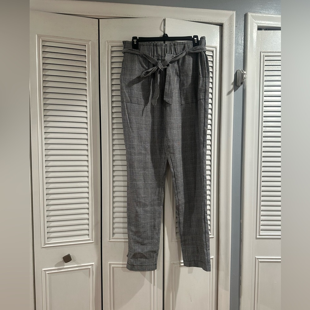 Plaid long pants